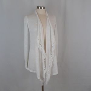 Lilly Pulitzer LUCITA Fringe White Cardigan Small